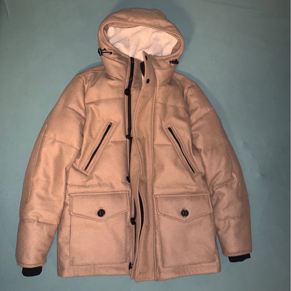 Express Wool Blend Water Resistant Parka Medium